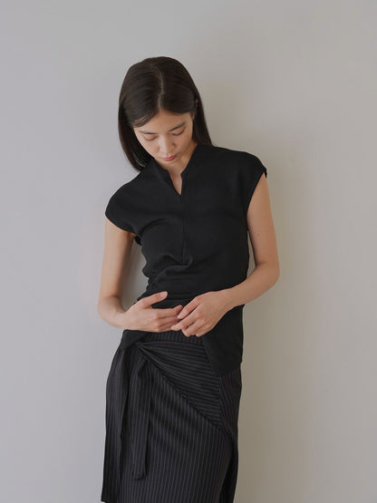 v warp knit top