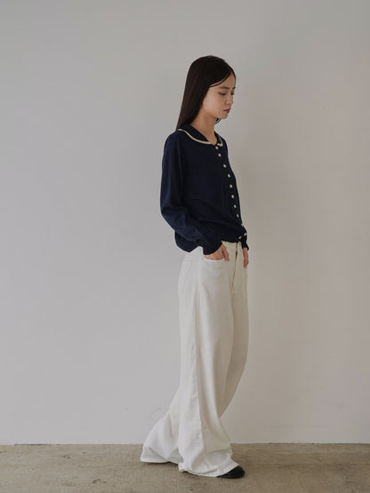 collar knit cardigan