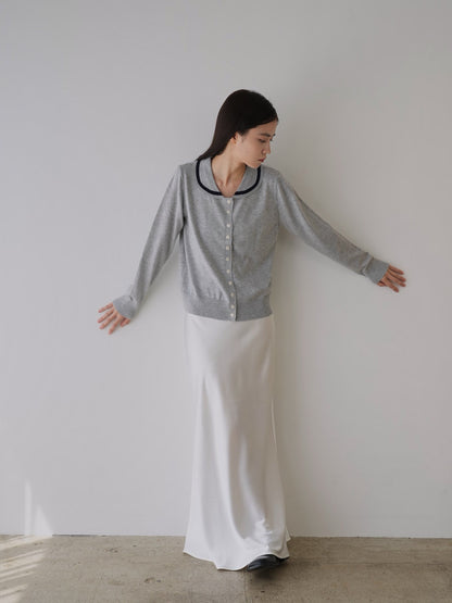 collar knit cardigan