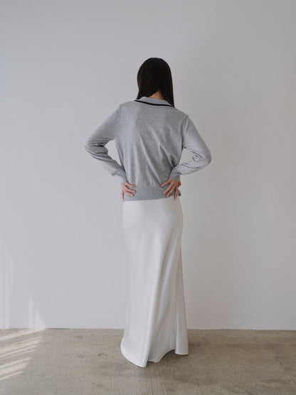collar knit cardigan