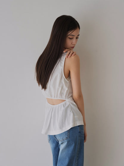 shirring sleeveless