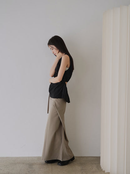 shirring sleeveless
