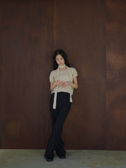 mohair knit tie tops