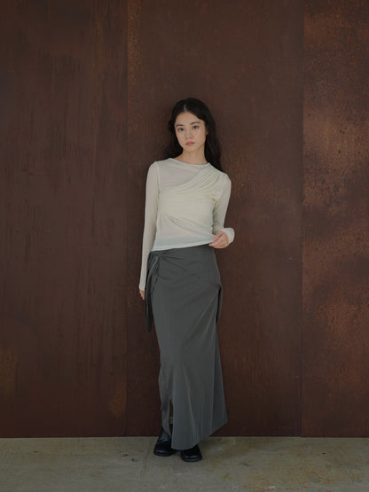 shirring design tops