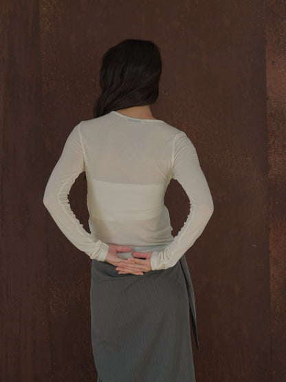 shirring design tops