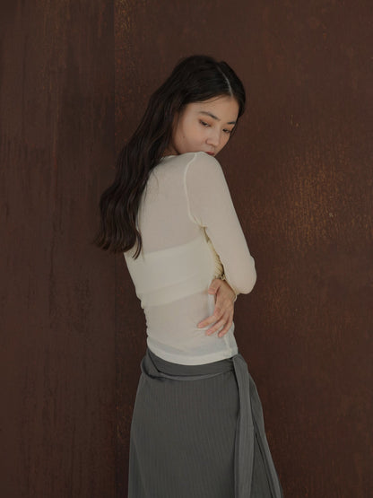 shirring design tops