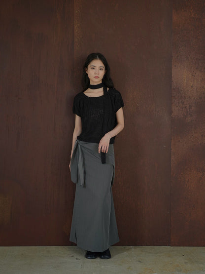 mohair knit tie tops