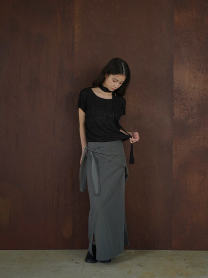 mohair knit tie tops
