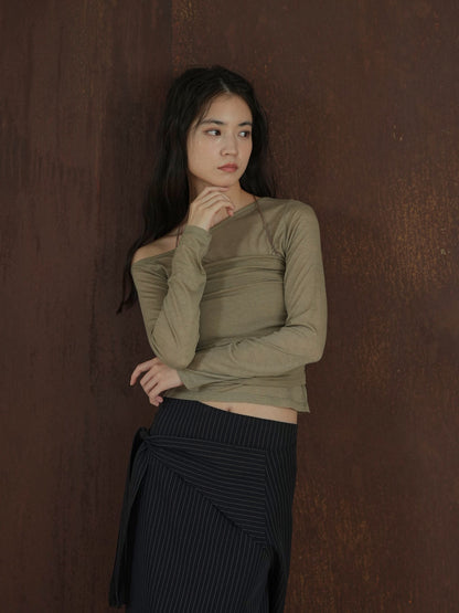 sheer layered top