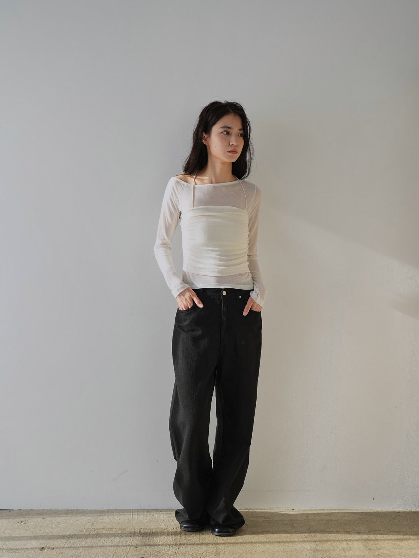 sheer layered top