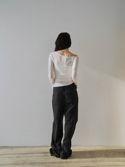 sheer layered top