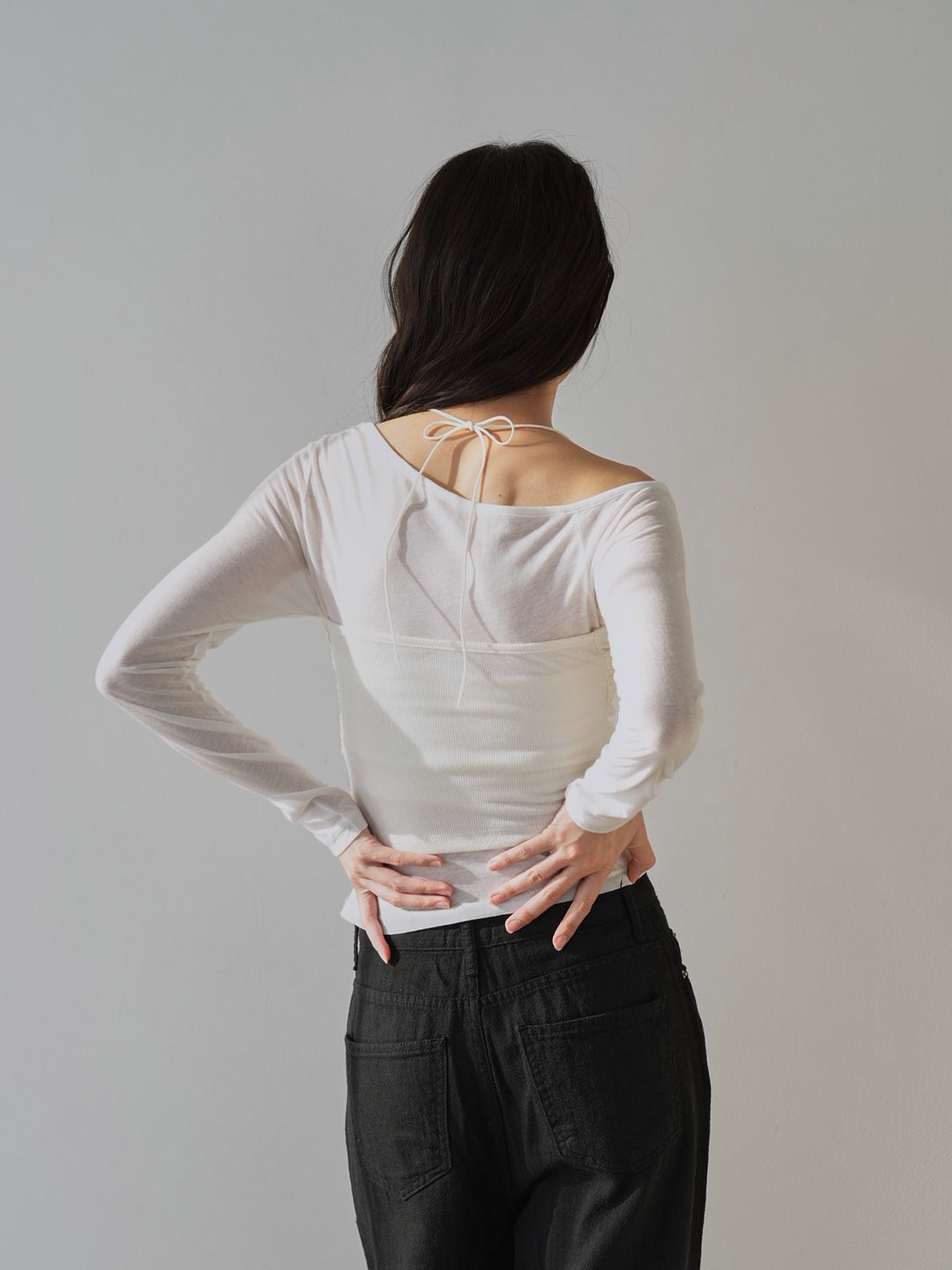 sheer layered top
