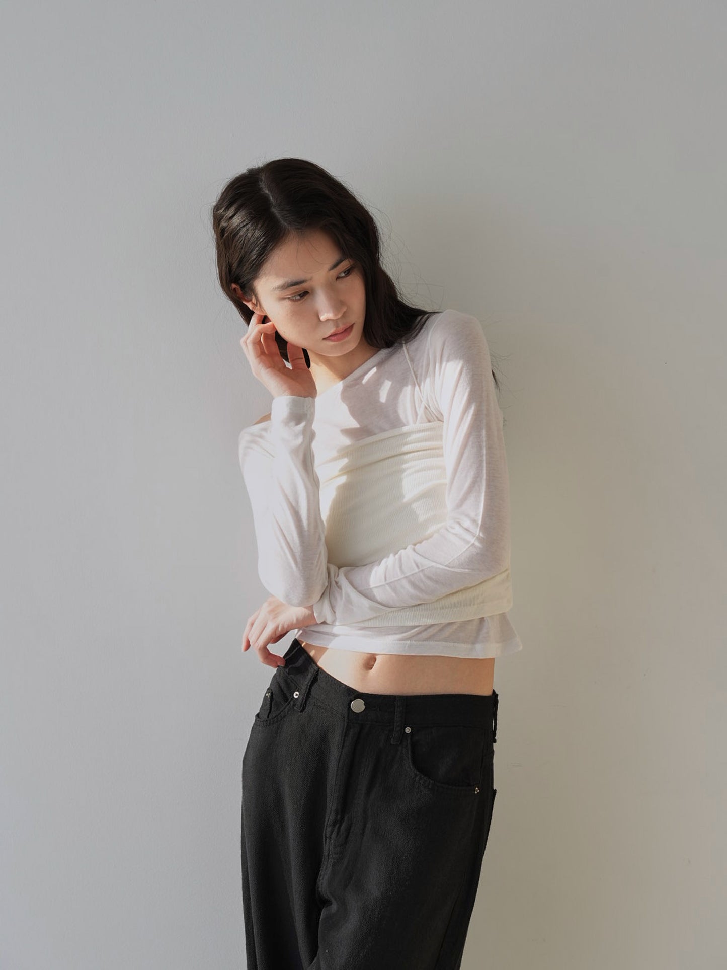 sheer layered top