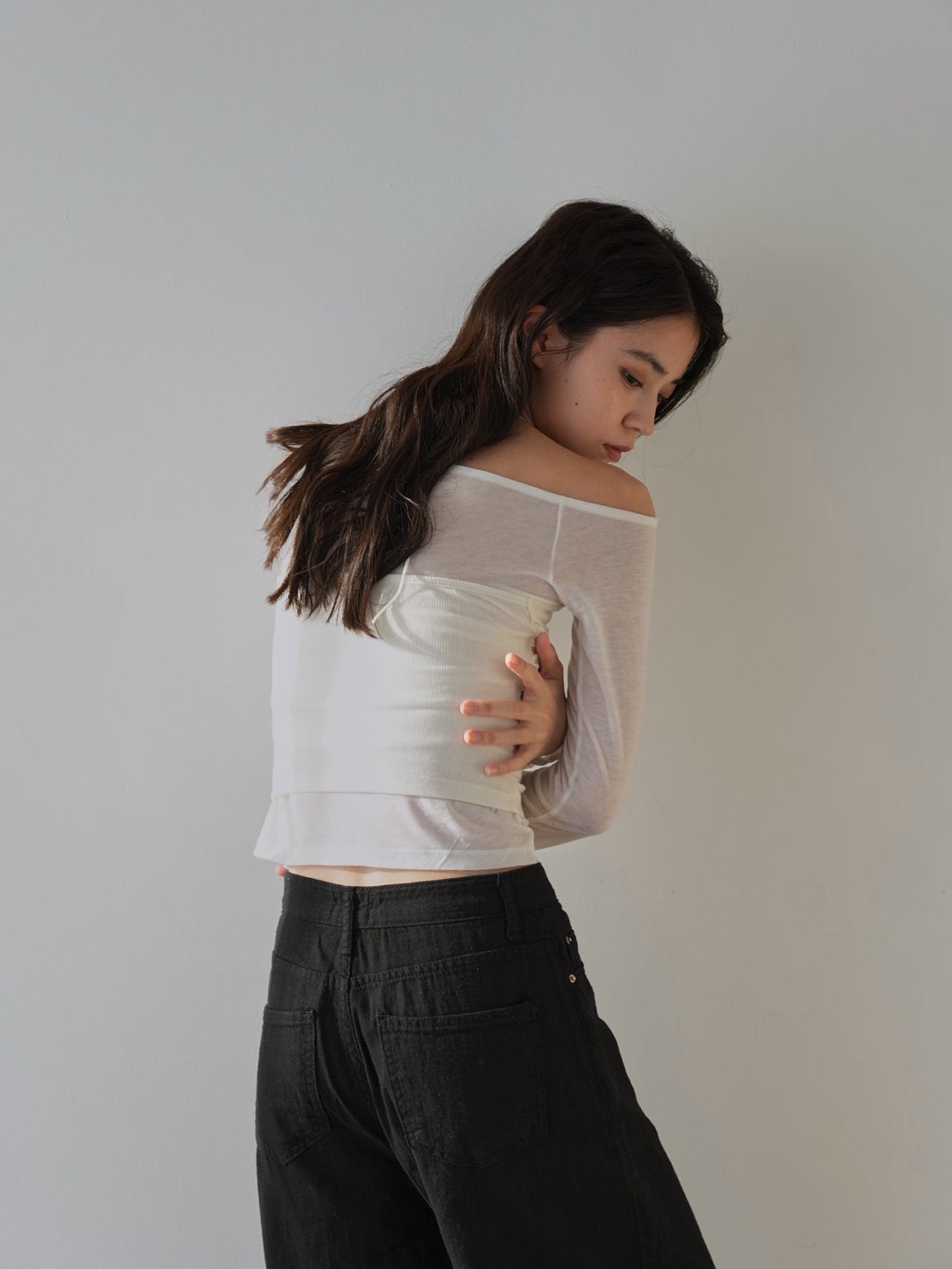 sheer layered top