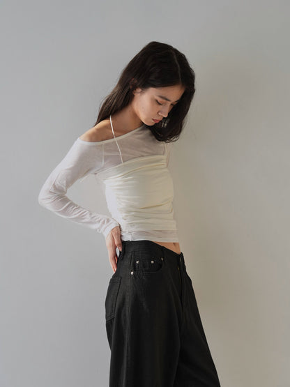 sheer layered top
