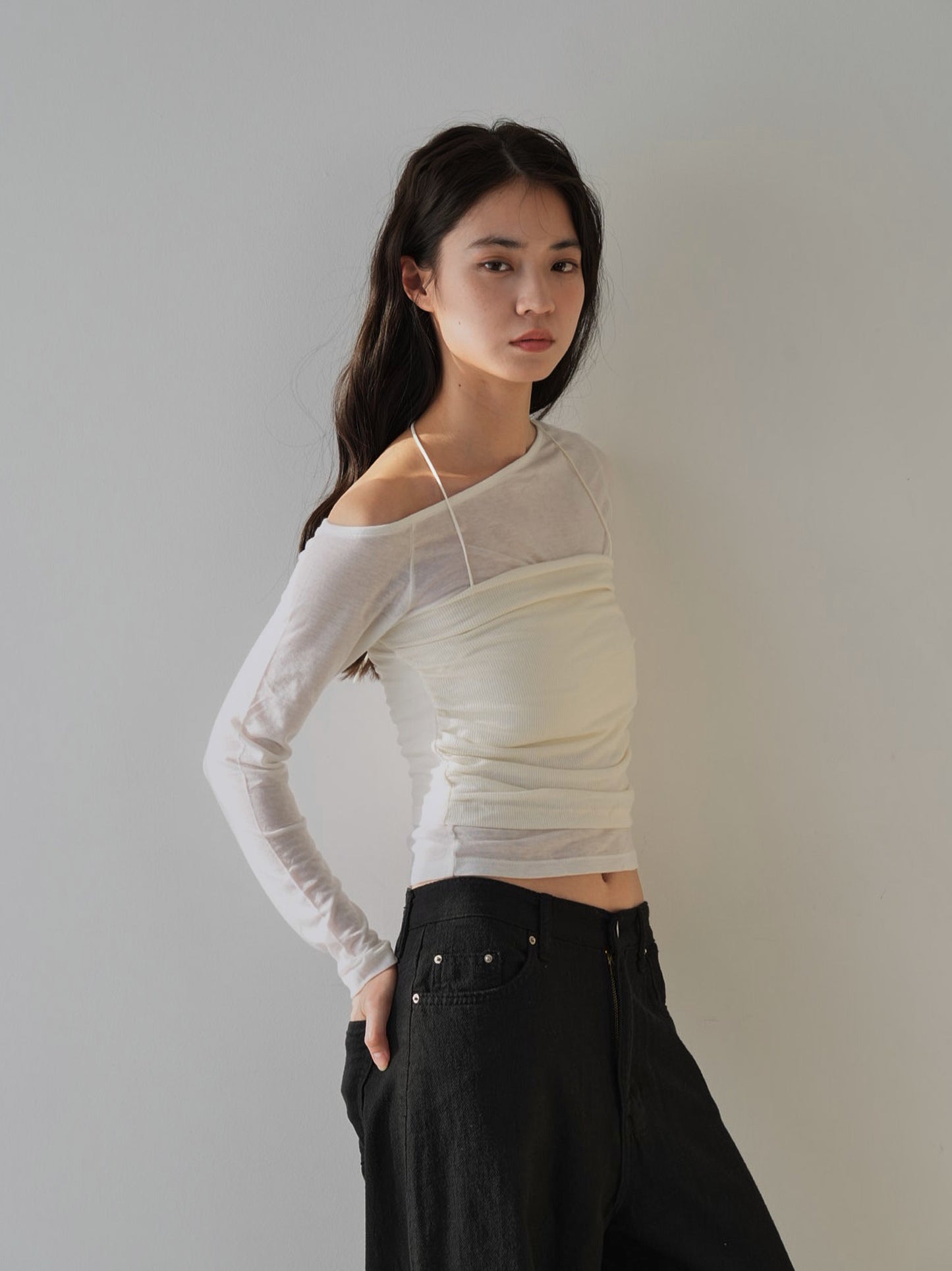sheer layered top