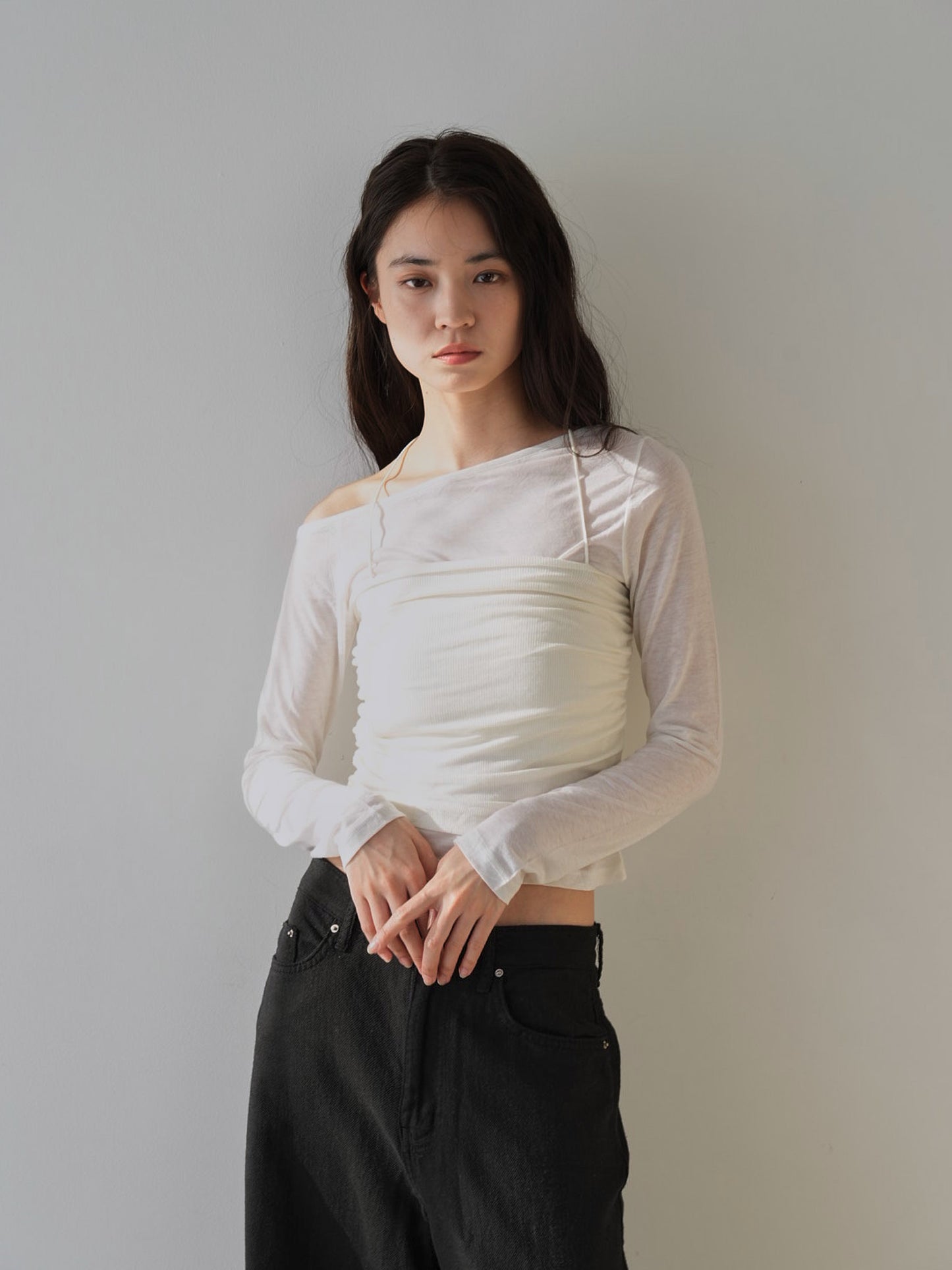 sheer layered top