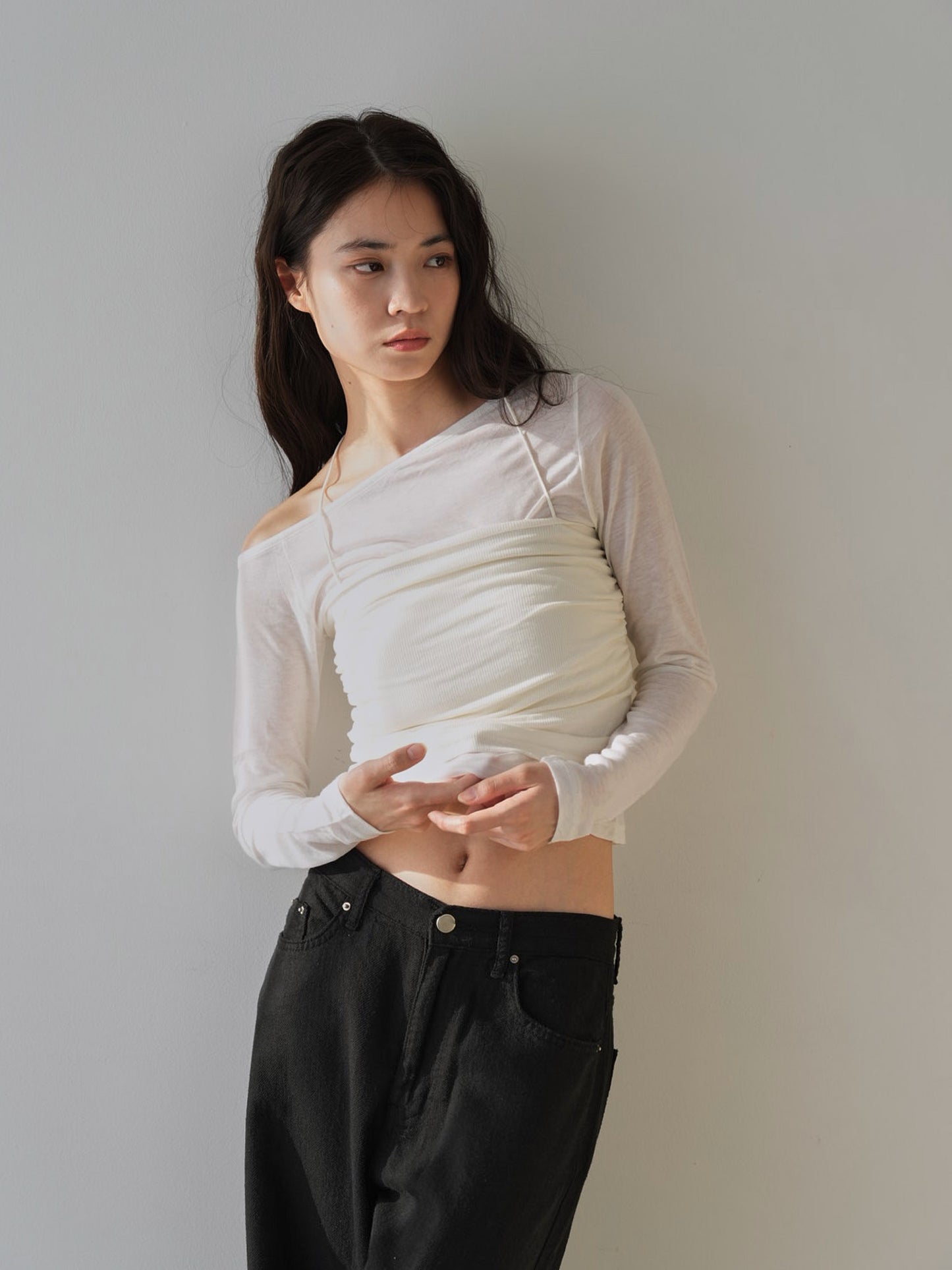 sheer layered top