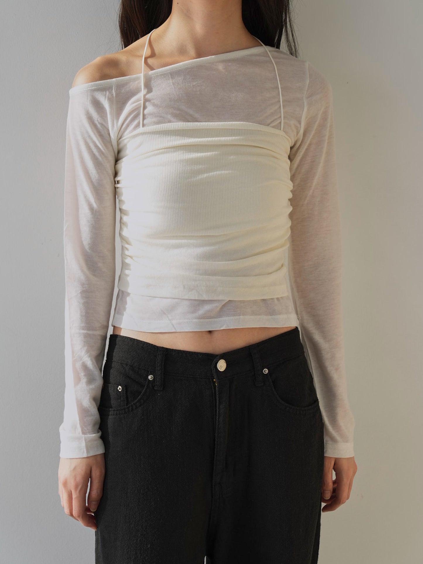 sheer layered top