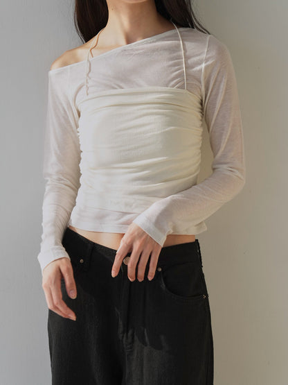 sheer layered top