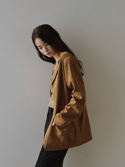 loose suede jacket