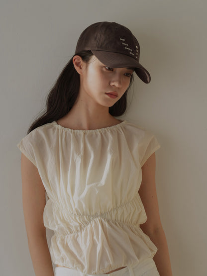 shirring crop tops