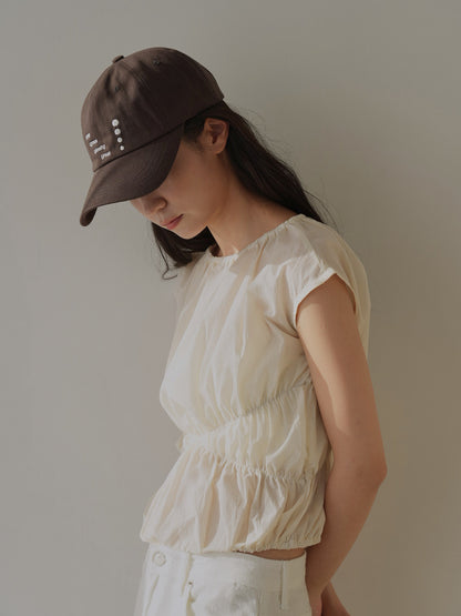 shirring crop tops