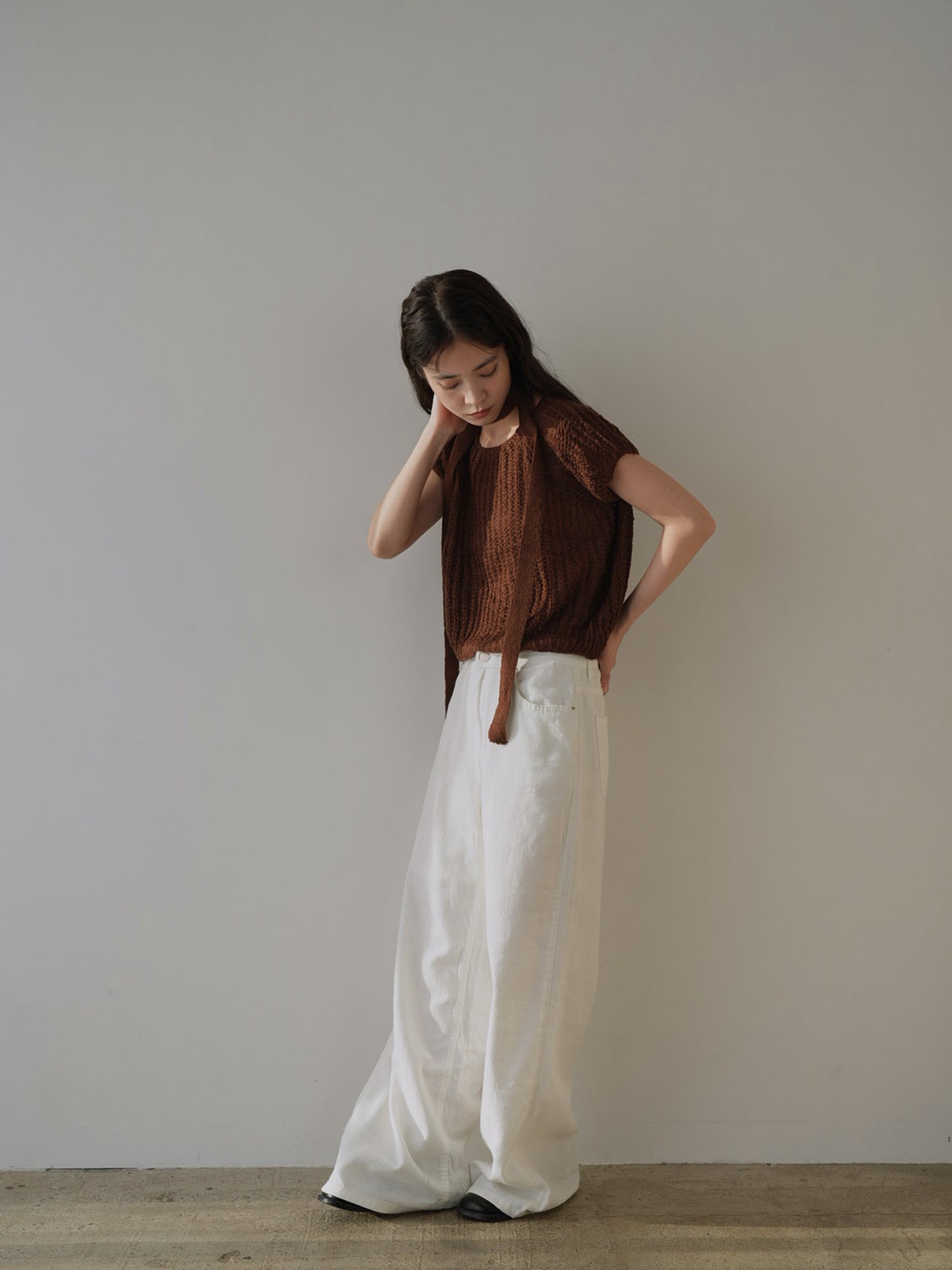 mohair knit tie tops
