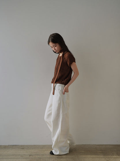 mohair knit tie tops