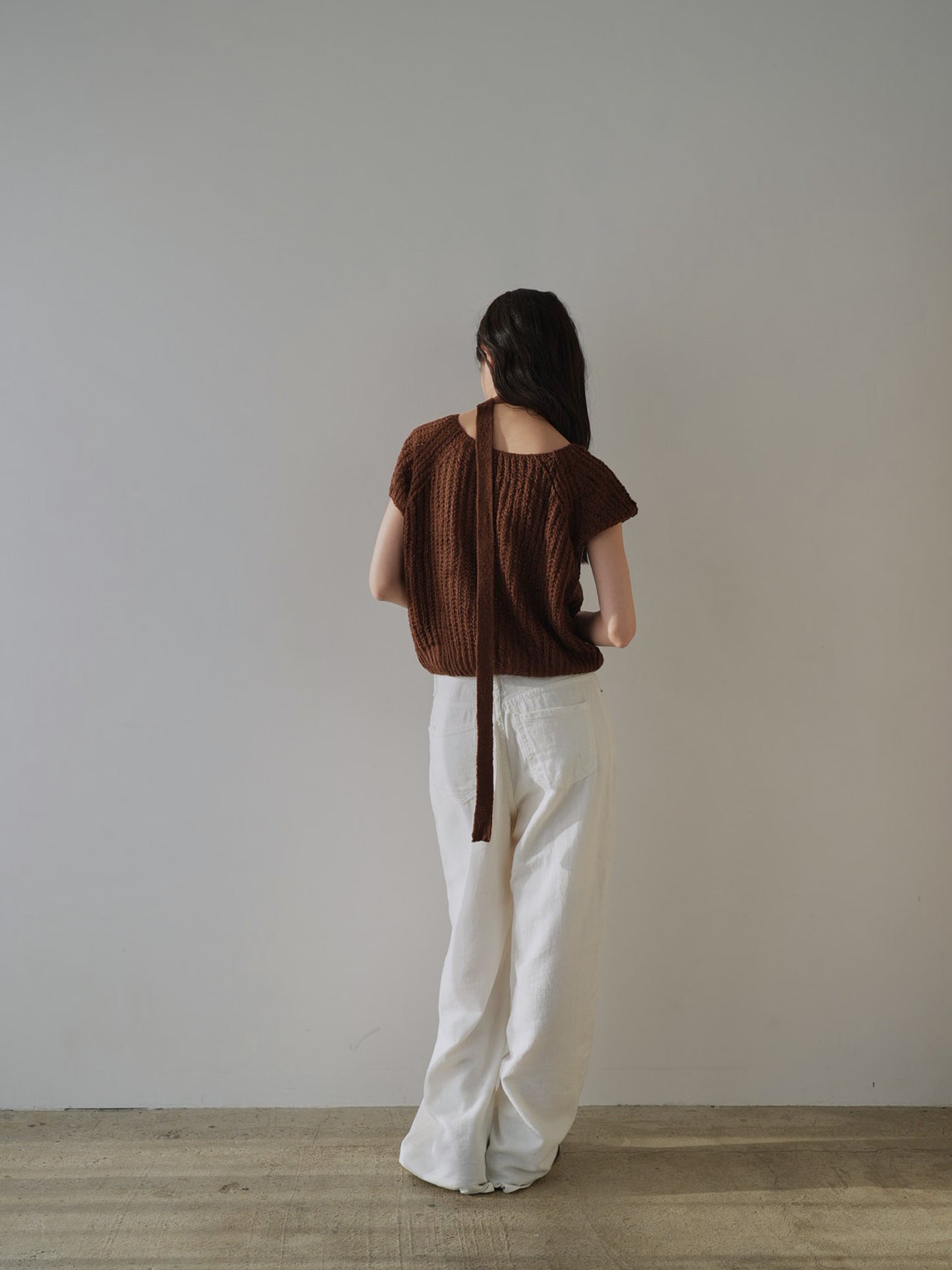 mohair knit tie tops