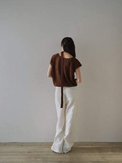 mohair knit tie tops