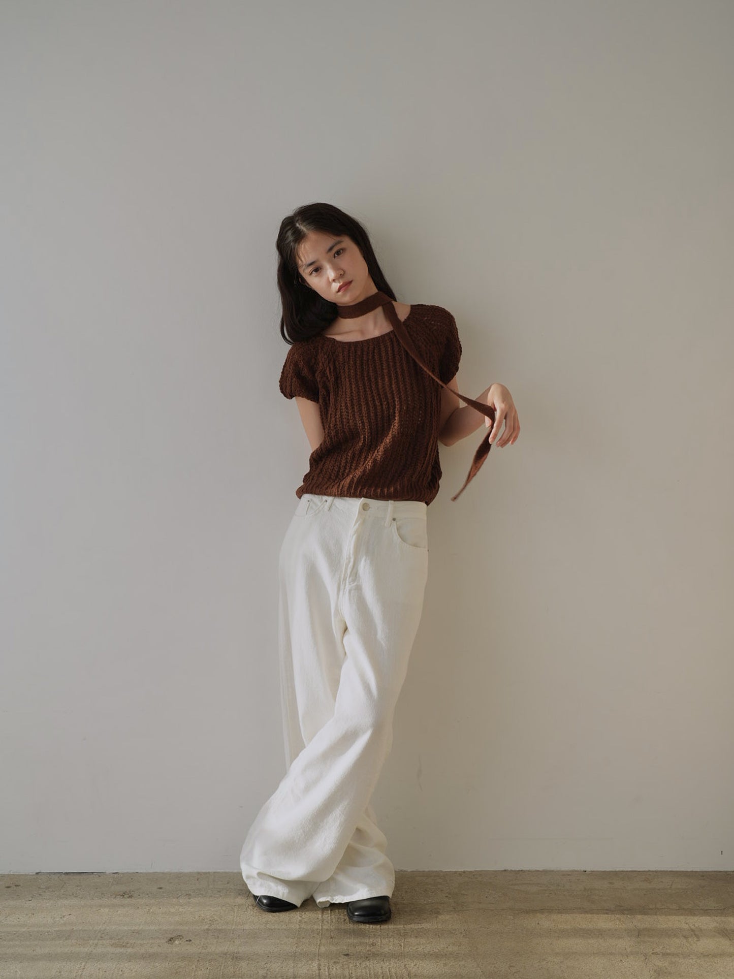 mohair knit tie tops