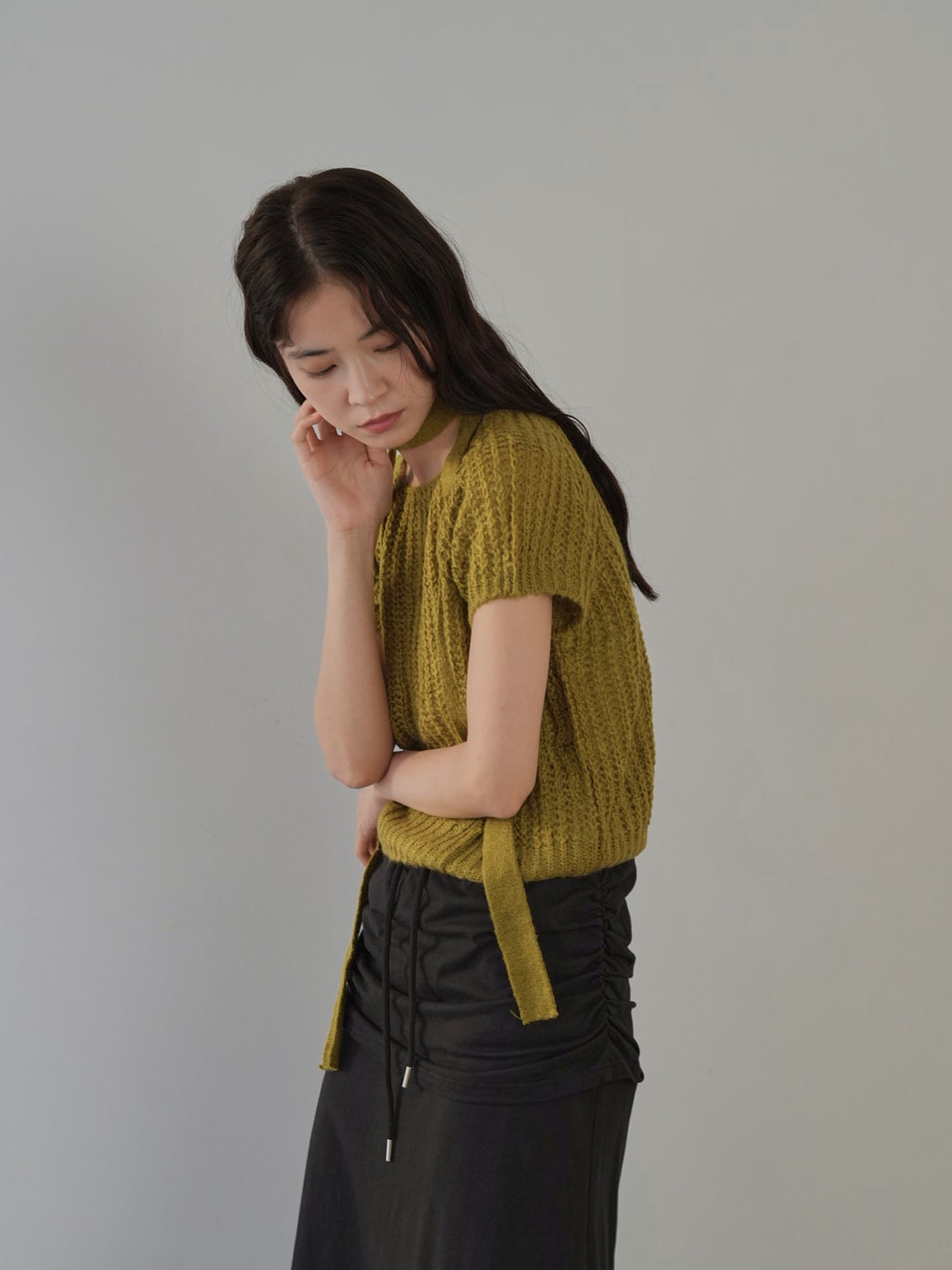 mohair knit tie tops