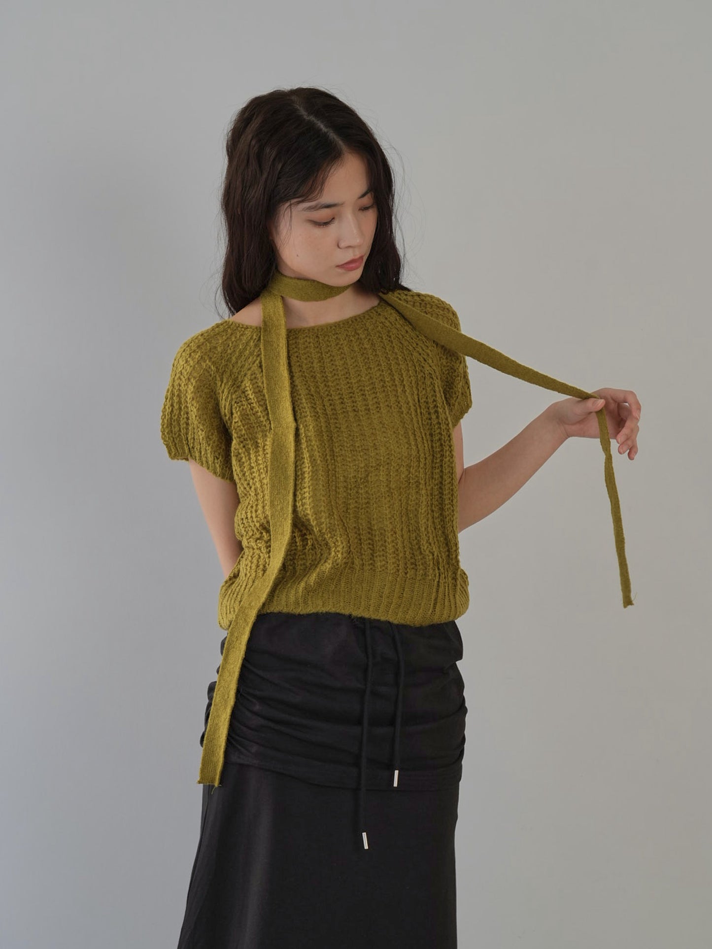 mohair knit tie tops