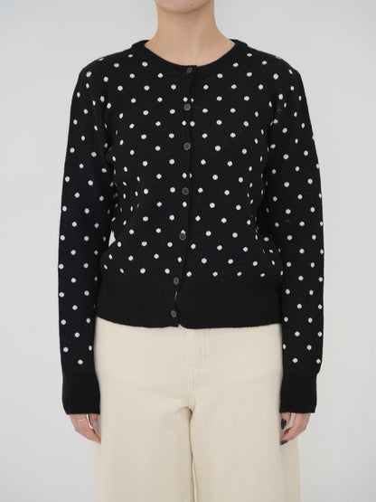 dot knit cardigan
