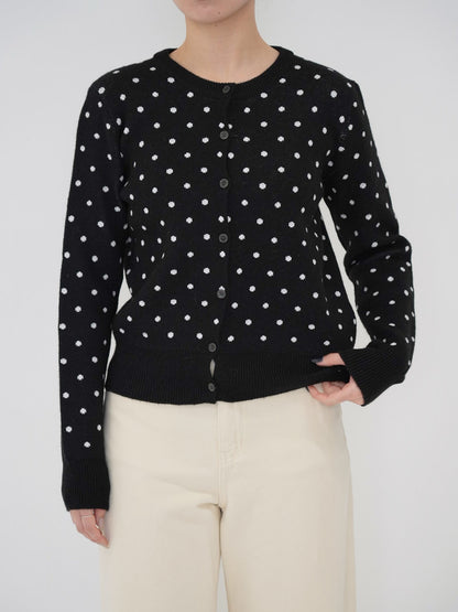 dot knit cardigan