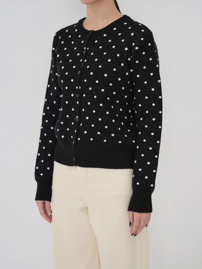 dot knit cardigan