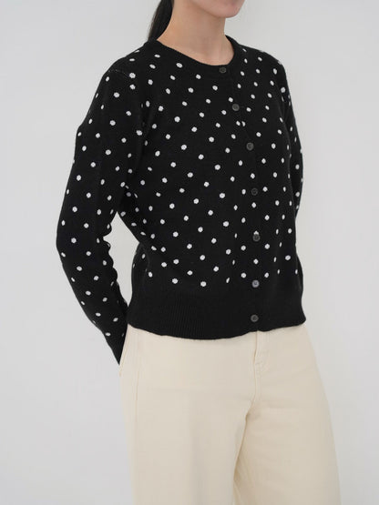 dot knit cardigan