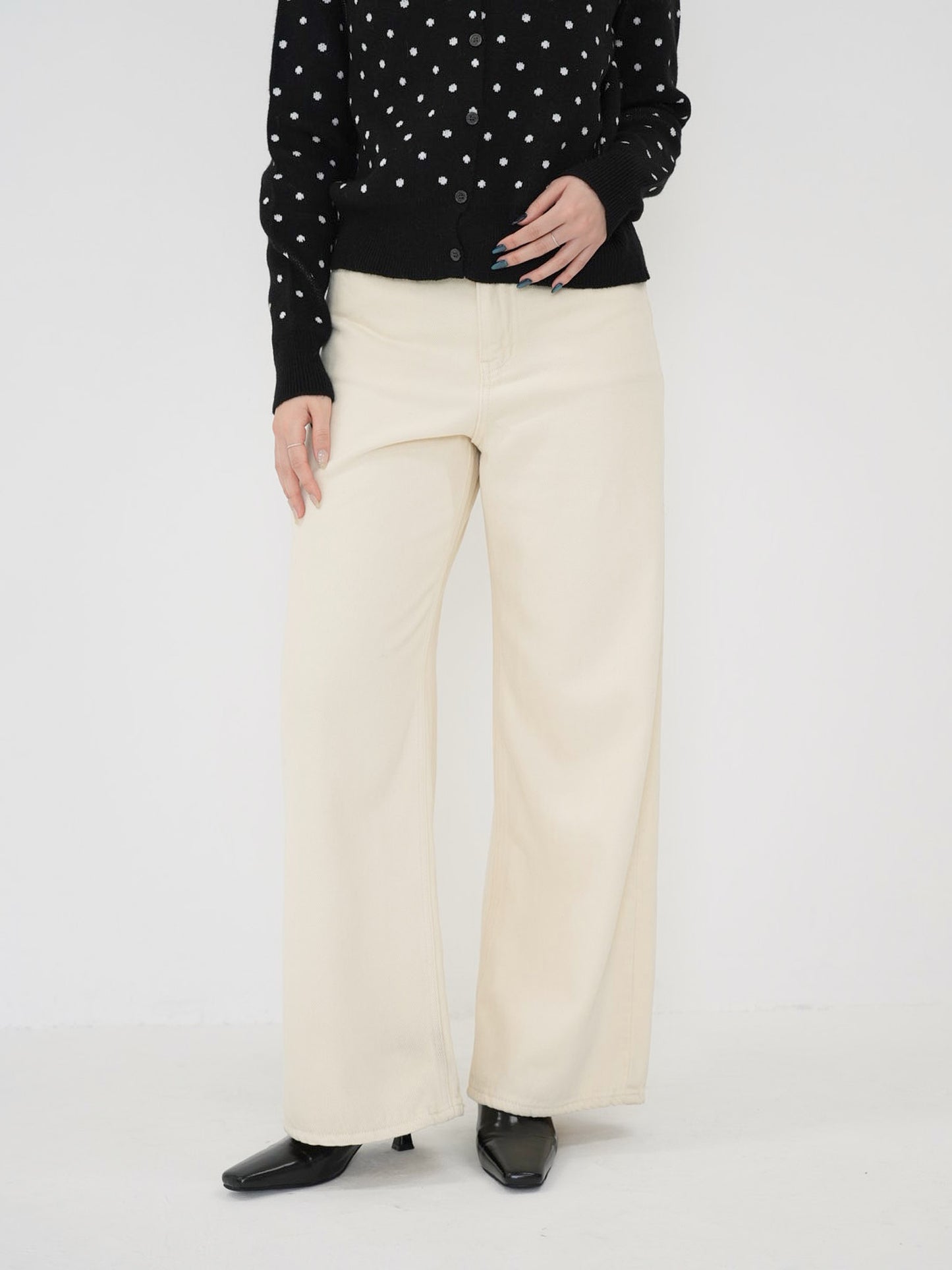wool wide pants