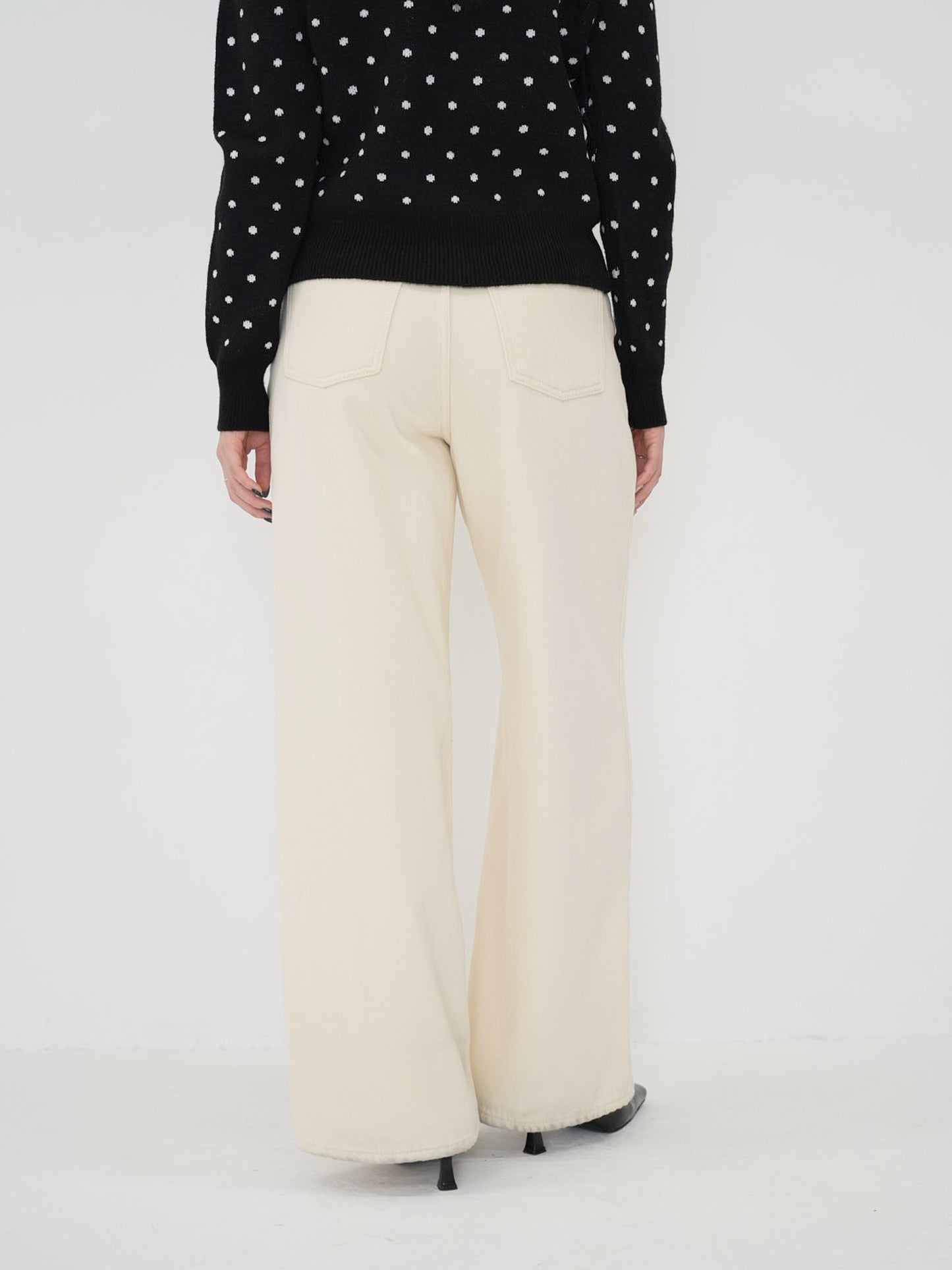 wool wide pants