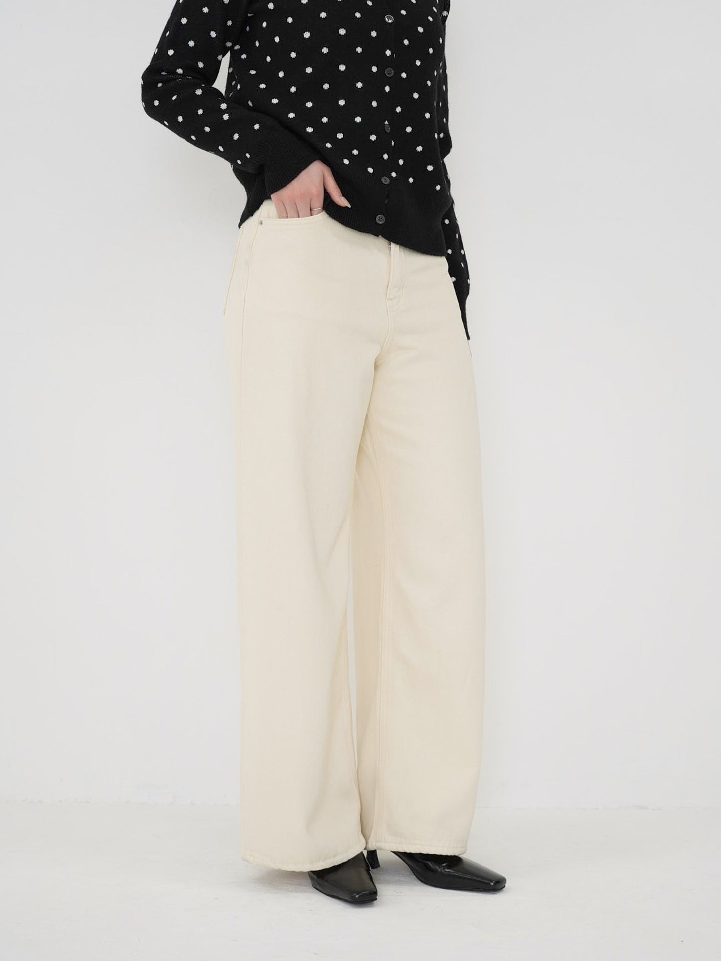 wool wide pants