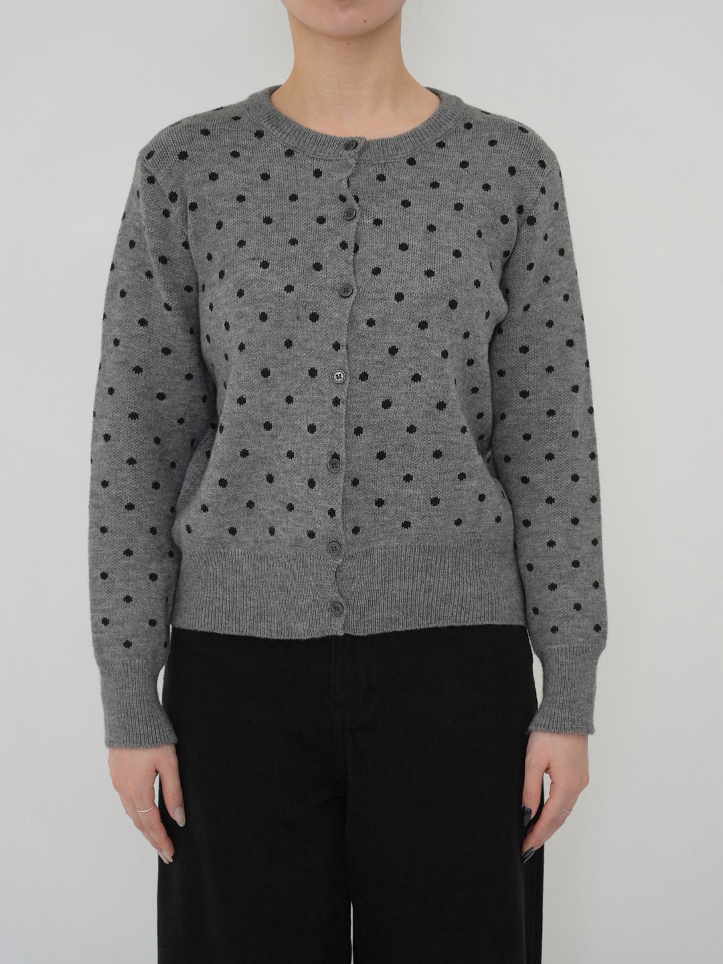 dot knit cardigan
