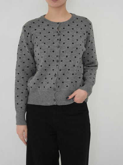 dot knit cardigan