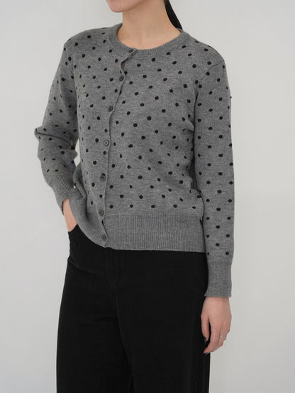 dot knit cardigan