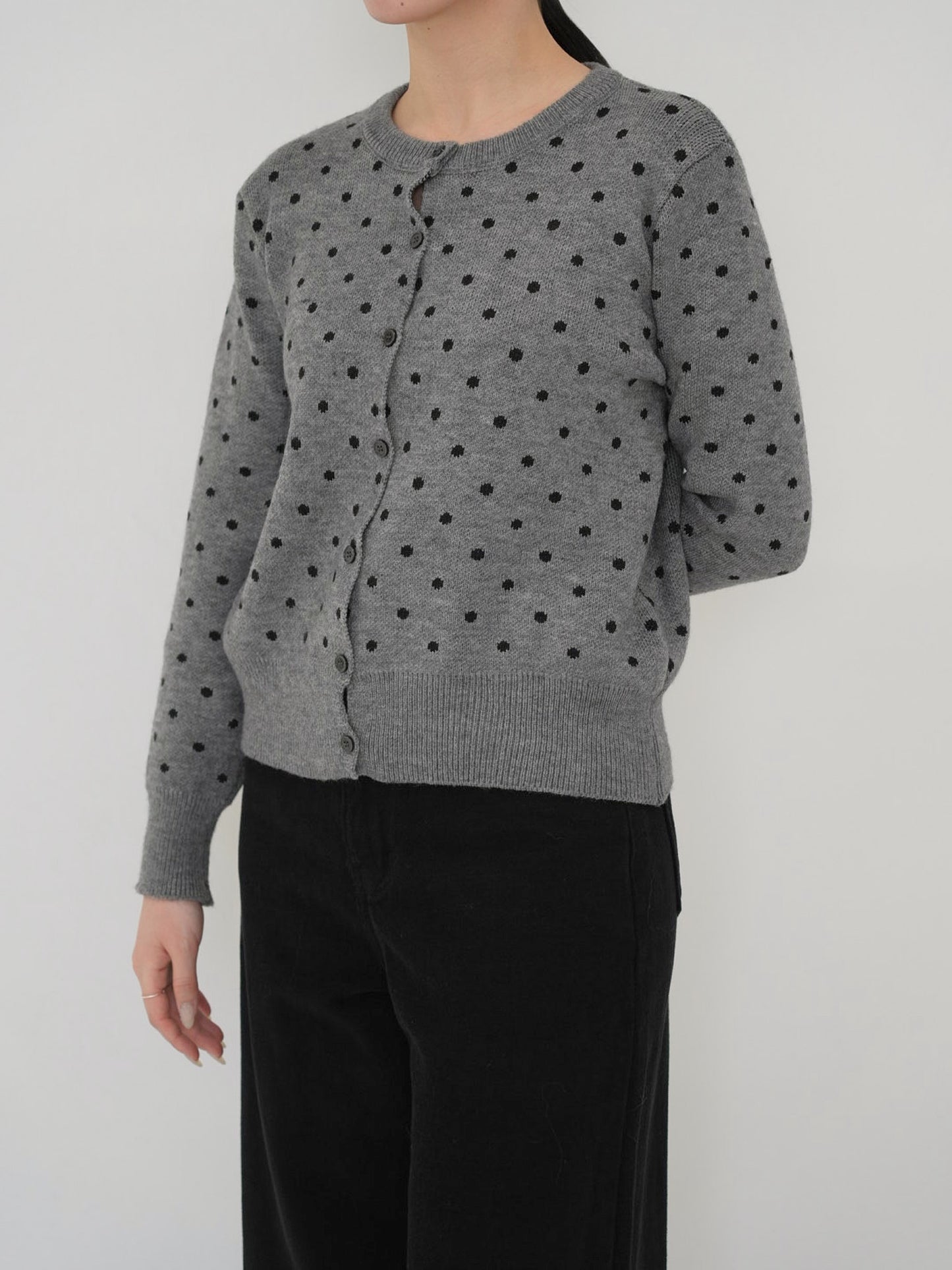 dot knit cardigan