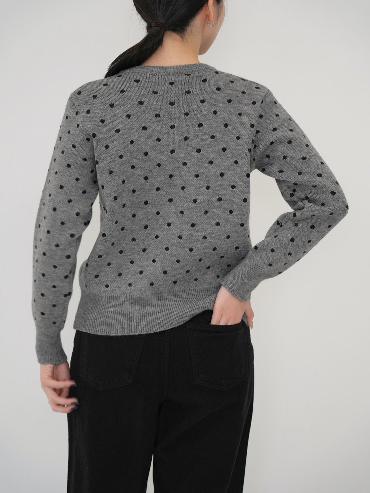 dot knit cardigan