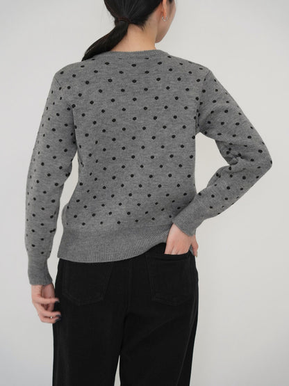 dot knit cardigan