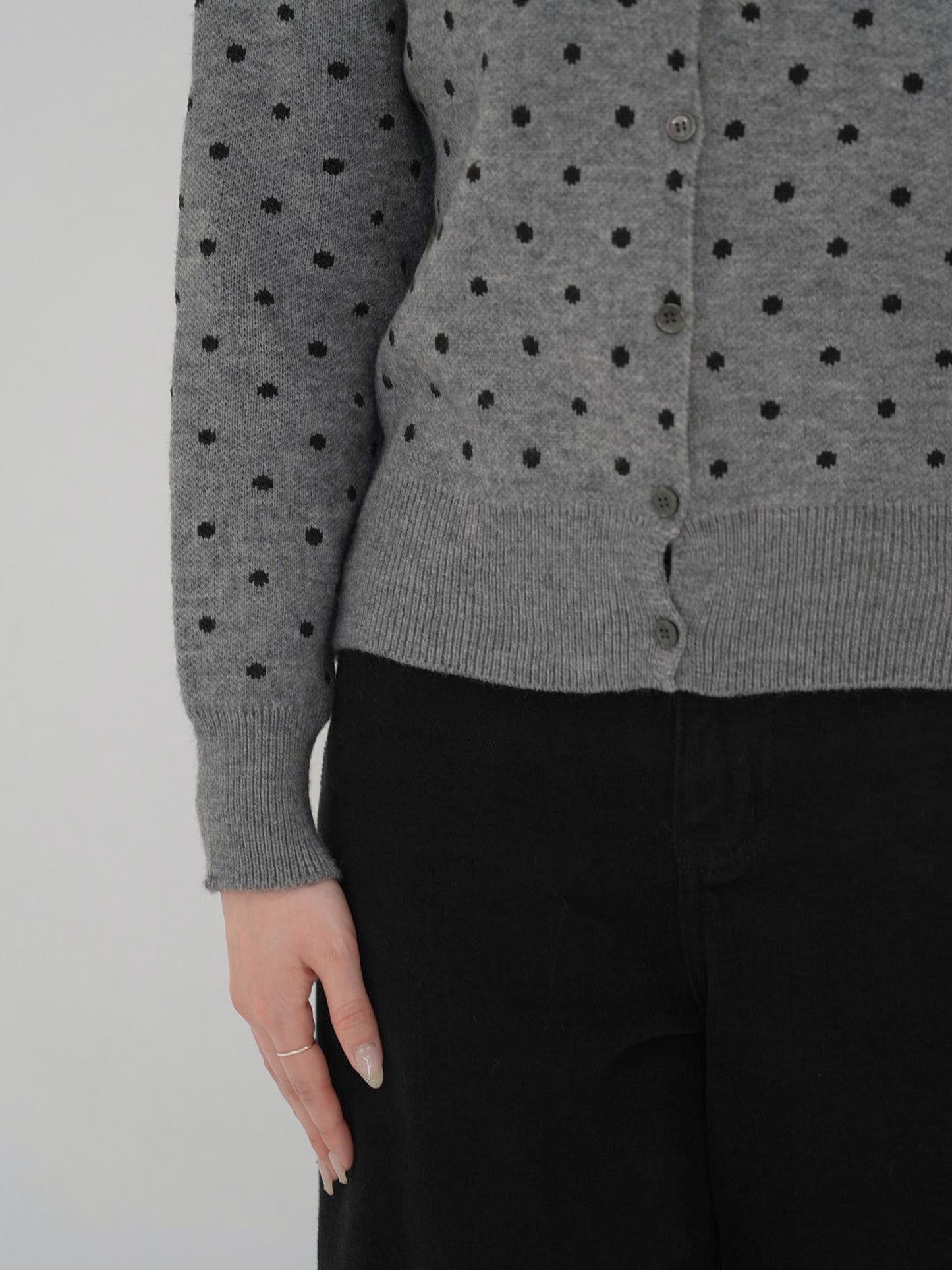 dot knit cardigan