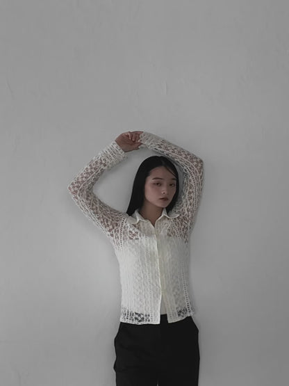 sheer lace shirt