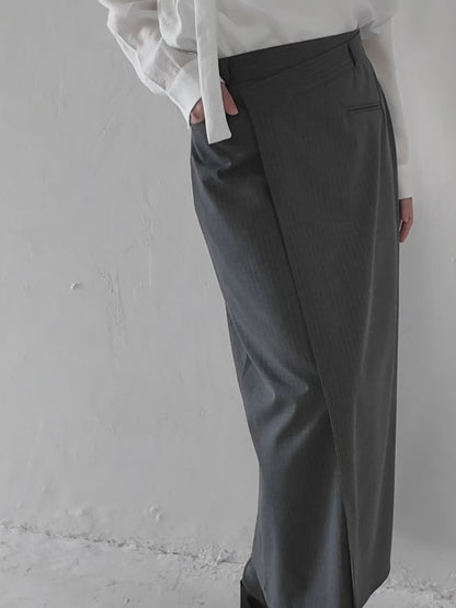 stripe wrap skirt